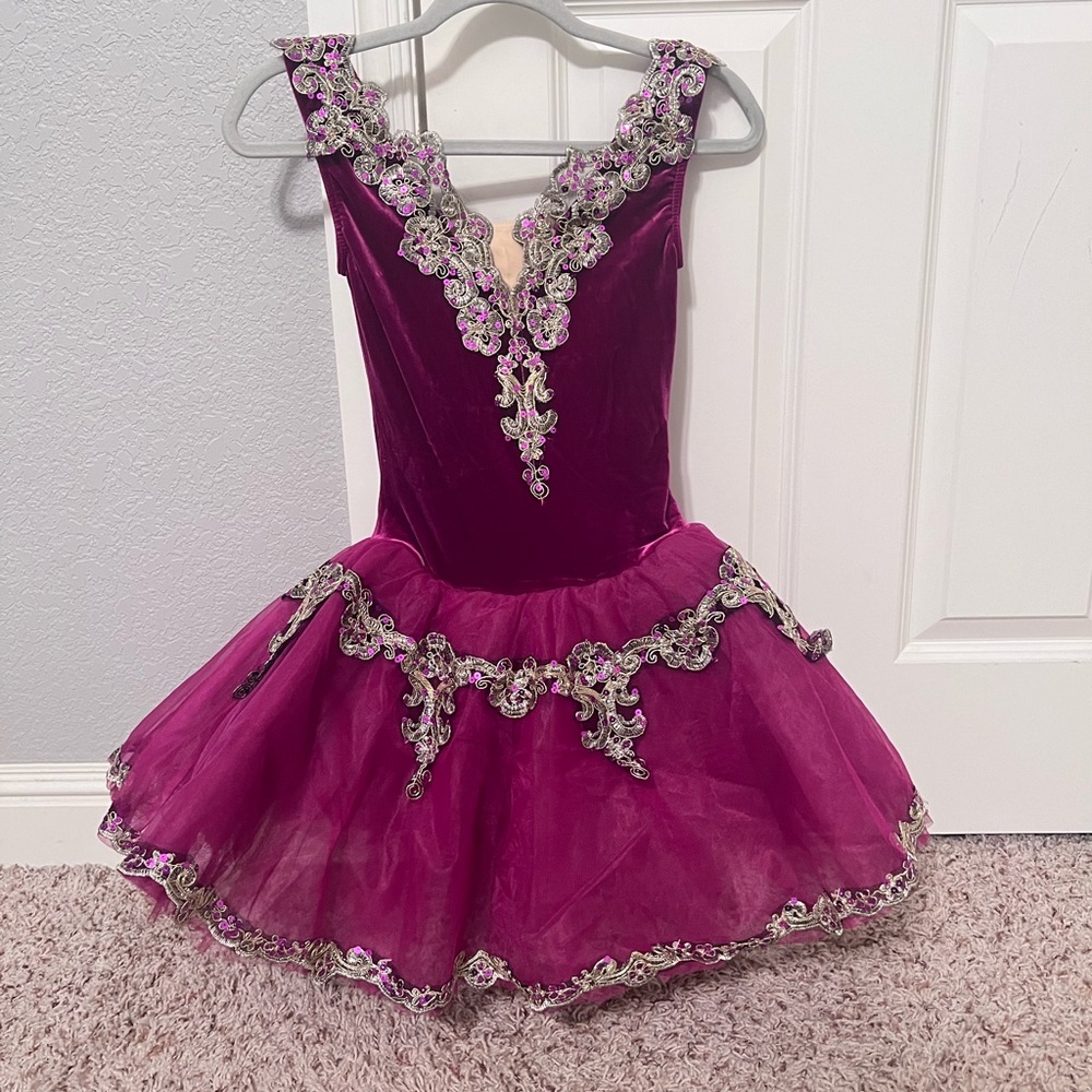 Weissman Pink and Silver Dance Costume ADULT SMALL